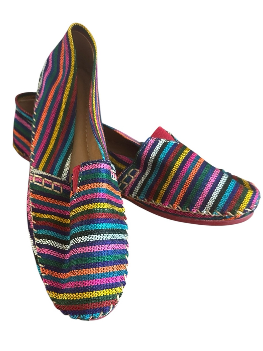 Adam Tucker Bright Striped Espadrilles – Size 10